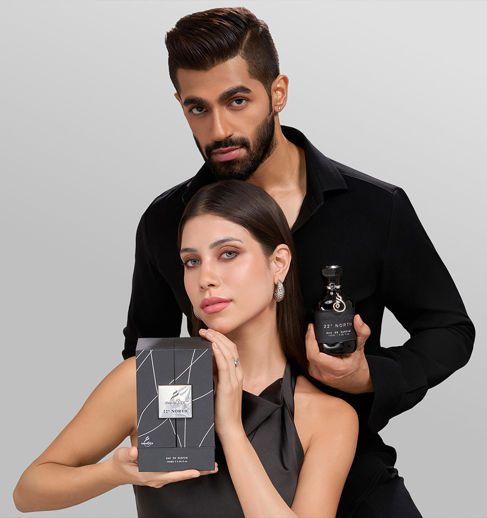 Embarouge 22 North Luxury perfume for him Eau De Parfum 100ml - lifestyle shoot