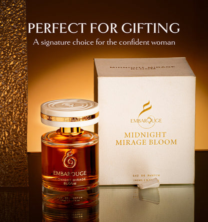 Embarouge Midnight Mirage Bloom Luxury perfume for women Eau De Parfum 100ml - Highlighting it’s Perfect for gifting