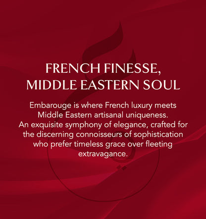 Embarouge Monark Luxury perfume for him Eau De Parfum 100ml– highlighting its influence from French perfume and origin from Middle Eastern perfume